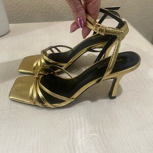 Tony Bianco Metallic Gold Heels